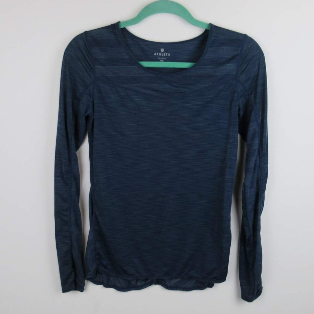 Athleta Women's Lightweight Long Sleeve Active Workout Top sz XS Flawed